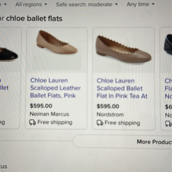 Chloé Leather Ballet Flats - Picture 5 of 14